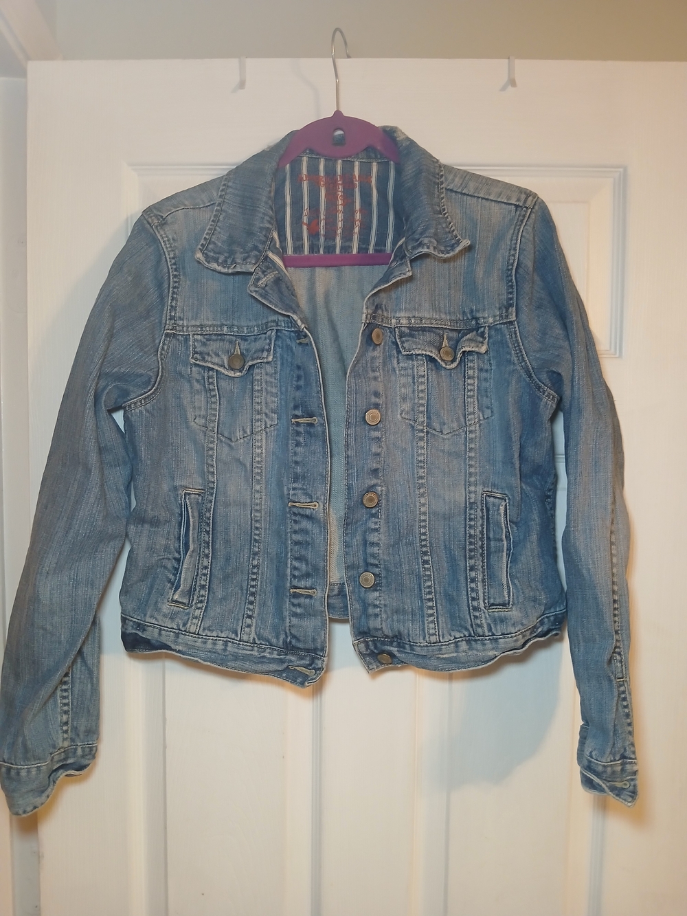 American Eagle Outfitters Light Blue Denim Jean Jacket